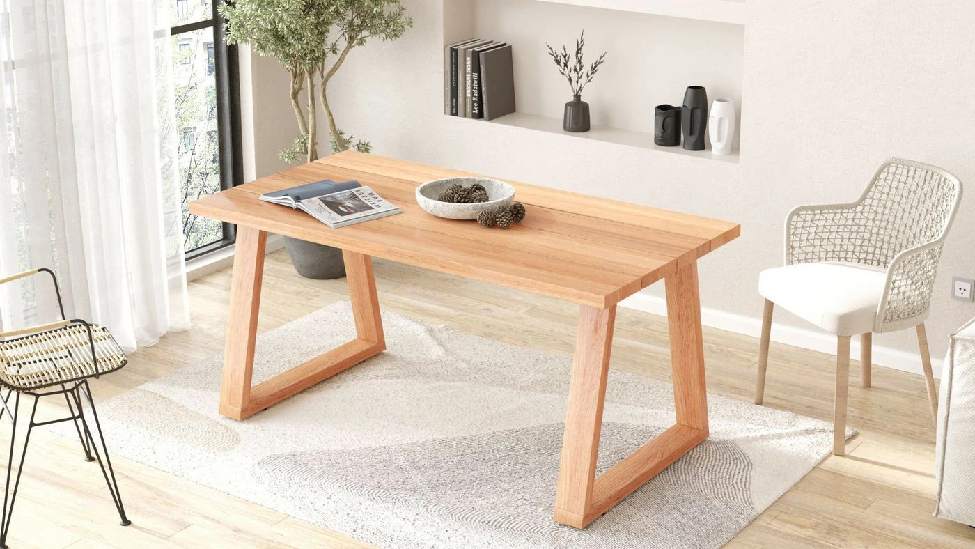 Ruokapöytä Linento Furniture ME2, 160x80cm, Ruskea 3 Ruokapöytä Linento Furniture ME2, 160x80cm, Ruskea - Image 3