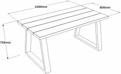 Ruokapöytä Linento Furniture ME2, 160x80cm, Ruskea 9 Ruokapöytä Linento Furniture ME2, 160x80cm, Ruskea -Huonekalut myymälä LIFU956LCS3302 5