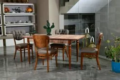 Ruokapöydän Tuoli Linento Furniture Oscar, 2kpl, Ruskea, Verkkokaupan Poistotuote -Huonekalut myymälä LIFU998VOW1128 4 1