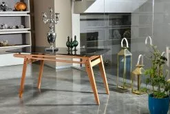 Ruokapöytä Linento Furniture Palace, Lasi, Ruskea -Huonekalut myymälä LIFU998VOW1701 5