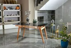 Ruokapöytä Linento Furniture Palace, Lasi, Ruskea -Huonekalut myymälä LIFU998VOW1701 6