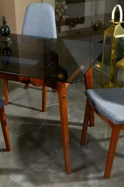 Ruokapöytä Linento Furniture Pera, Savulasi, Ruskea -Huonekalut myymälä LIFU998VOW1703 3