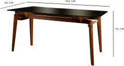 Ruokapöytä Linento Furniture Pera, Savulasi, Ruskea -Huonekalut myymälä LIFU998VOW1703 6