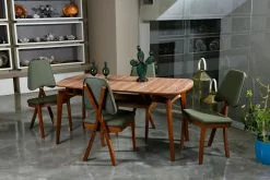 Ruokapöytä Linento Furniture Pera, Puu, Ruskea -Huonekalut myymälä LIFU998VOW1704 3