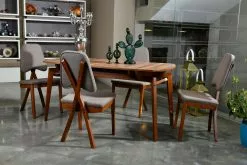 Ruokapöytä Linento Furniture Pera, Puu, Ruskea -Huonekalut myymälä LIFU998VOW1704 4