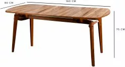 Ruokapöytä Linento Furniture Pera, Puu, Ruskea -Huonekalut myymälä LIFU998VOW1704 5