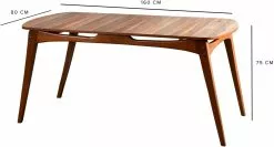 Ruokapöytä Linento Furniture Touch, Puu, Ruskea -Huonekalut myymälä LIFU998VOW1706 6