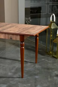 Ruokapöytä Linento Furniture Morocco, Jatkettava, Ruskea -Huonekalut myymälä LIFU998VOW1708 4