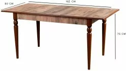 Ruokapöytä Linento Furniture Morocco, Jatkettava, Ruskea -Huonekalut myymälä LIFU998VOW1708 5