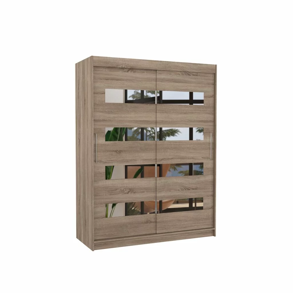 ADRK Furniture Baltic -kaappi, 150 X 58 X 200 Cm, Ruskea 1 ADRK Furniture Baltic -kaappi, 150 X 58 X 200 Cm, Ruskea