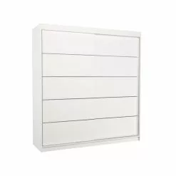 ADRK Furniture Esteva-vaatekaappi, Valkoinen