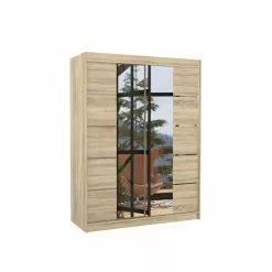 ADRK Furniture Nordic -kaappi, 150 X 58 X 200 Cm, Sonoma Tammi