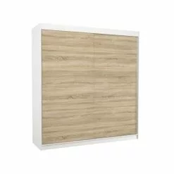 ADRK Furniture Terecia -kaappi, Valkoinen/tammi