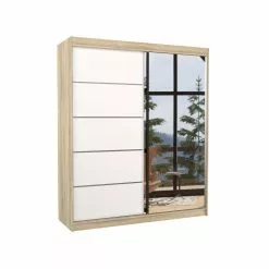 Kaappi ADRK Furniture Caro, Tammi/valkoinen