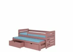 Lastensänky ADRK Furniture Tom 200x90 Cm, Sivusuojalla, Pinkki