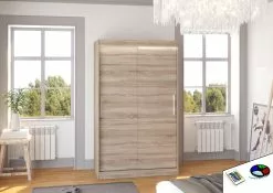 LED-valaistuskaappi ADRK Furniture Collin, Ruskea -Huonekalut myymälä led valaistuskaappi adrk furniture collin ruskea 87798 osta reference