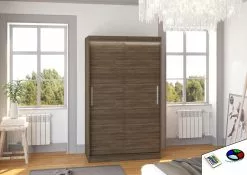 LED-valaistuskaappi ADRK Furniture Collin, Tummanruskea -Huonekalut myymälä pehmustettu kalustesarja lauksva 31 dublikatas 2379168 78dac osta reference