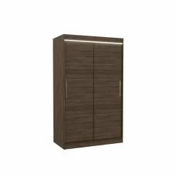 LED-valaistuskaappi ADRK Furniture Collin, Tummanruskea