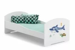 Sänky ADRK Furniture Pepe Sea Animals, 160x80 Cm, Valkoinen