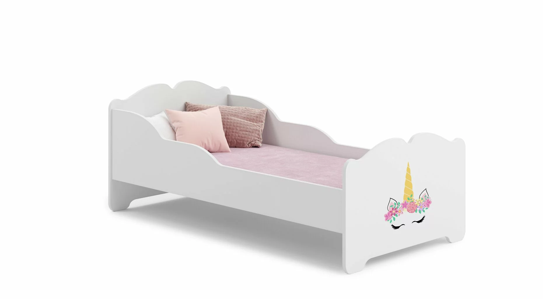Sänky ADRK Furniture Ximena Unicorn, 140x70 Cm, Valkoinen 1 Sänky ADRK Furniture Ximena Unicorn, 140x70 Cm, Valkoinen
