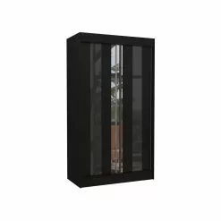 Vaatekaappi Adrk Furniture Keita 120 Cm, Musta