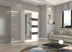 Vaatekaappi Adrk Furniture Toura 120 Cm, Valkoinen/musta. -Huonekalut myymälä vaatekaappi adrk furniture toura 120 cm valkoinenmusta 5cd8b reference